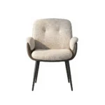 Modern Ergonomic Stackable Foldable Pu Leather Dining Chair With Micro-spring Cushion Seat And Metal Legs For Home & Hotel Use