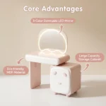 Modern Eco-friendly Vanity Desk Drawers Adjustable Makeup Table Led Mirror Mdf Dressing Table Storage Cabinet Hotel Living Room - Image 4