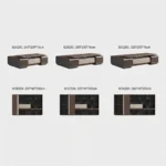 Twilight Series Luxury Executive Office Desk & Filing Cabinet Set With Aluminum Alloy Panel Eco-friendly Durable Water Resistant - Image 4