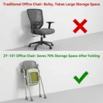 Modern Ergonomic Swivel Office Chair With Fixed Armrest And Backrest For Hotel,Classroom And School - Image 6