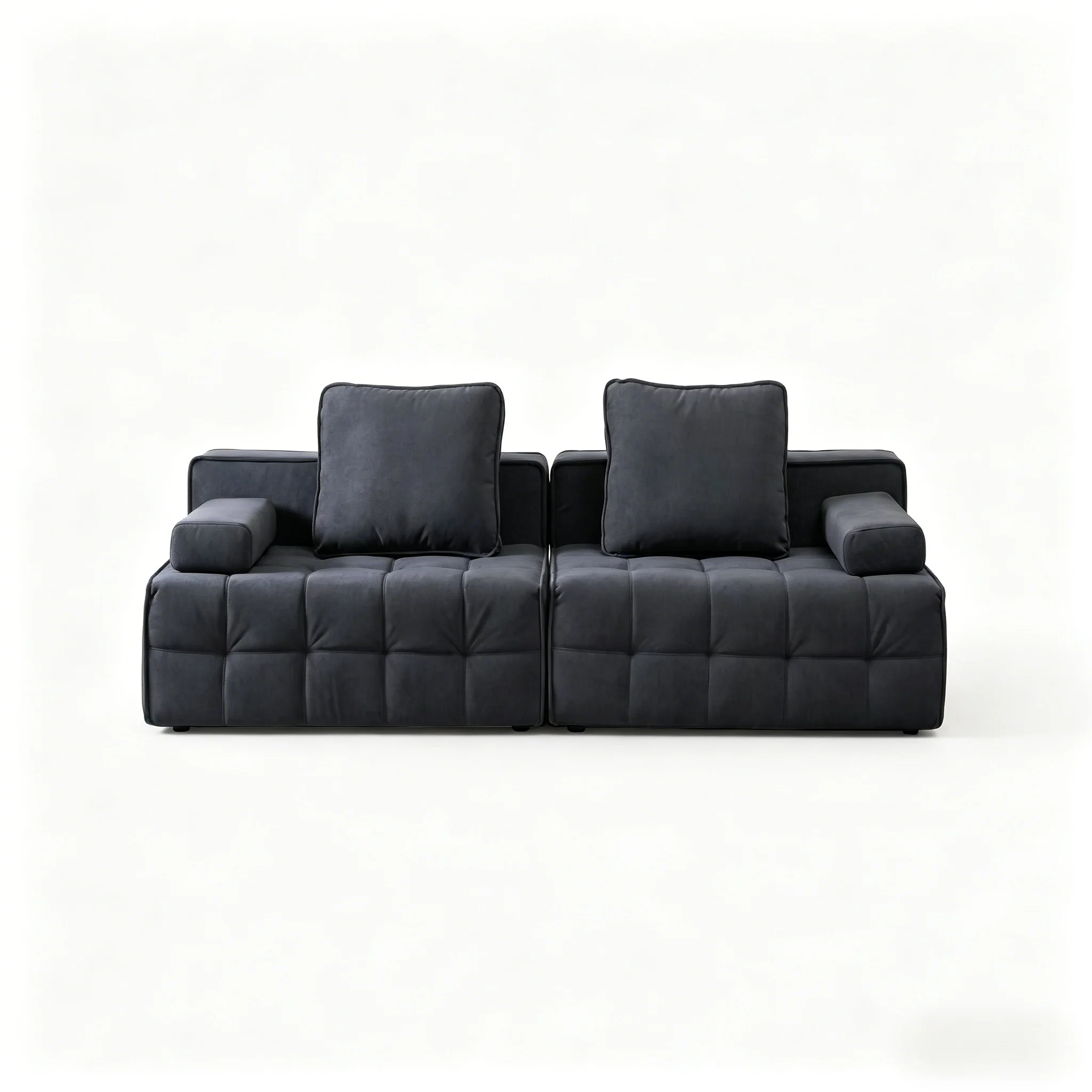 H07f3c7f384dd4ca3a7db813df347460dR.webp Grid Square Modular Compressed Sofa,Fabric Frameless Straight Couch,Vacuum Packed Minimalist Combination Sofa - Image 1