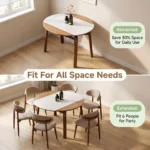 Modern Sintered Stone Dining Table With Carbon Steel Base Rectangular/round/extendable Home & Hotel Use Dining Furniture - Image 6