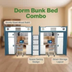 Headtree Modern Metal Bunk Bed Twin Over Twin With Guardrail For School Dormitories/hostels - Image 5