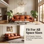 Mid- Modern Chesterfield Leather Sofa Set Genuine Leather Sponge Cushions Vintage Oil Waxed Finish For Apartment Living - Image 6