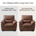 Stationary Leisure Accent Sofa Set,Faux Leather 1/2/3 Seater Single Double Triple Sofa Chair For Living Room & Office Furniture - Image 5