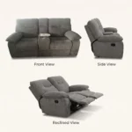 Power Recliner Sofa Set,Breathable Fabric & Tech Faux Leather Optional,1 Seater 2 Seater 3 Seater Electric Recliner Sofa - Image 3