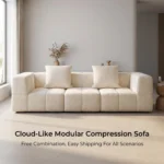 Velvet Modular Extendable Compressed Sofa Frameless Sectional Vacuum Packed Modern Minimalist Combination Sofa - Image 2