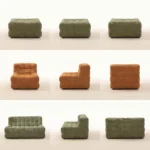 Waffle Fabric Modular Compressible Lazy Sofa Free Splicing Frameless Combination Sofa Easy Shipping - Image 5
