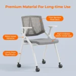 Modern Ergonomic Swivel Office Chair With Fixed Armrest And Backrest For Hotel,Classroom And School - Image 4