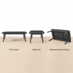 Modern Minimalist Rattan Aluminum Outdoor Furniture Set,Weather Resistant Waterproof Patio Bar Stool Chaise Lounge Coffee Table - Image 2