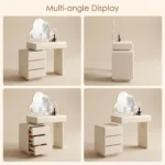 Modern Vanity Desk Drawers Adjustable Led Mirror Makeup Table Mdf Dressing Table Storage Cabinet For Hotel Living Room - Image 7