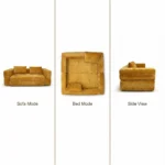 Bird Nest Bed Transformable Compression Sofa Velvet Frameless Straight Sofa Bed Compressible Shipping Modern Dual-use Lazy Sofa - Image 5