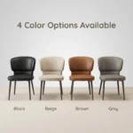 Modern Ergonomic Stackable Foldable Pu Leather Dining Chair With Micro-spring Cushion Seat And Metal Legs For Home & Hotel Use - Image 5