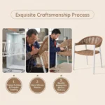 Modern Minimalist Rattan Aluminum Outdoor Furniture Set,Weather Resistant Waterproof Patio Bar Stool Chaise Lounge Coffee Table - Image 3