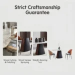 Modern Eco-friendly Sintered Stone Dining Table With Carbon Steel Base Rectangular/round/extendable Hotel Dining Room Furniture - Image 3