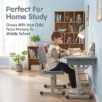 Modern Plastic Adjustable Eco-friendly Student Desk Chair Set Blue School Classroom Study Desk Pen Slot Cup Holder Workshop Use - Image 3