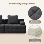 Grid Square Modular Compressed Sofa,Fabric Frameless Straight Couch,Vacuum Packed Minimalist Combination Sofa - Image 5