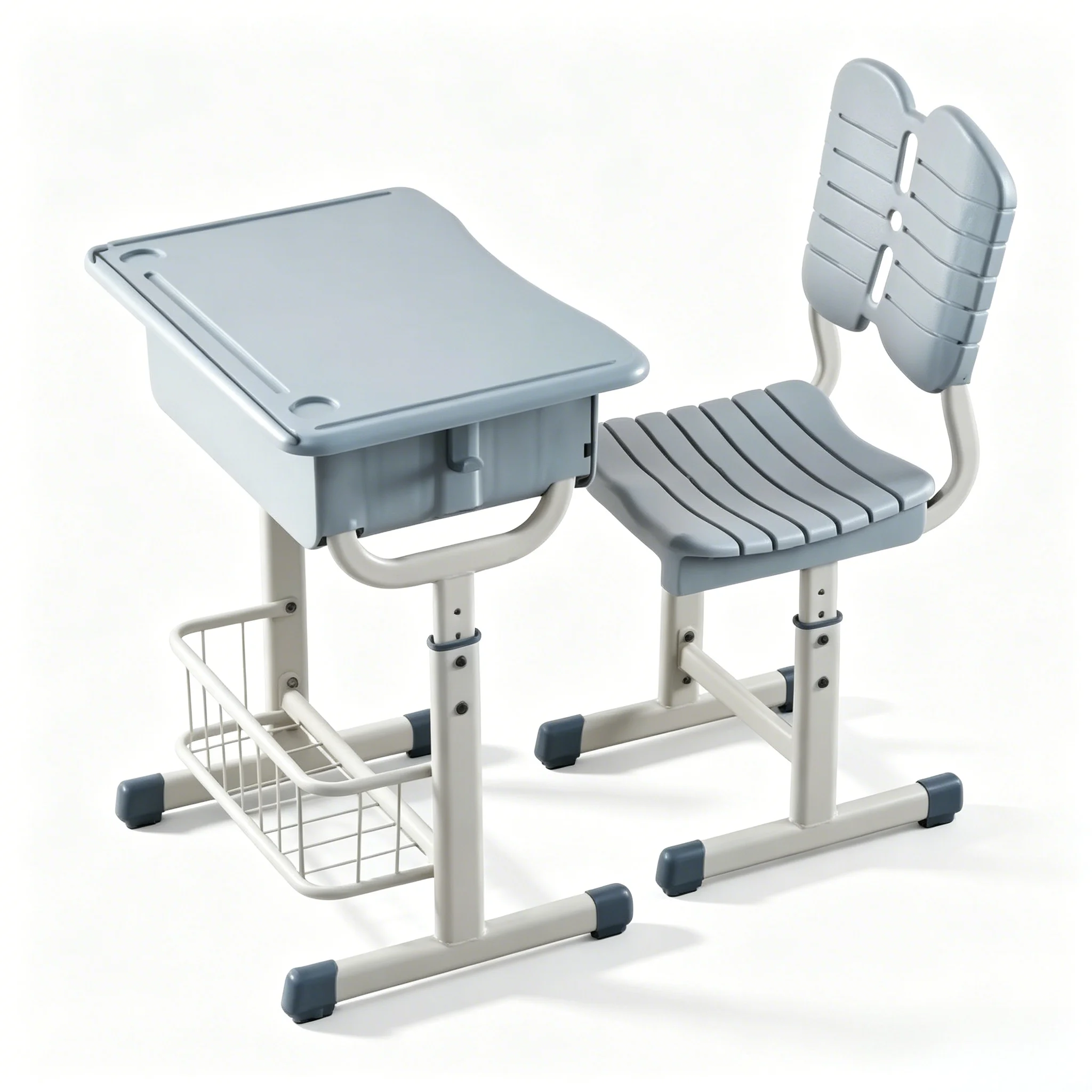 H1ceaa1554e114e849cf9ae9782edc829h.webp Modern Plastic Adjustable Eco-friendly Student Desk Chair Set Blue School Classroom Study Desk Pen Slot Cup Holder Workshop Use - Image 1