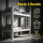Headtree Modern Adjustable Bunk Bed Twin Over Twin With Guardrail For School Dormitory And Small Apartment 3-year Warranty - Image 5