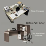 Twilight Series L-shaped Combined Office Desk High Storage Cabinet Eco-friendly Durable Single Staff Corner Workstation Office - Image 6
