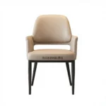 Modern Ergonomic Stackable Foldable Pu Leather Dining Chair With Micro-spring Cushion Seat And Metal Legs For Home & Hotel Use