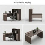 Twilight Series L-shaped Combined Office Desk High Storage Cabinet Eco-friendly Durable Single Staff Corner Workstation Office - Image 4