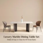 Modern Eco-friendly Sintered Stone Dining Table With Carbon Steel Base Rectangular/round/extendable Hotel Dining Room Furniture