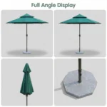 Heavy Duty Patio Umbrella,Waterproof Polyester,Thickened Aluminum Pole,Uv Resistant Outdoor Garden Commercial Sunshade - Image 2