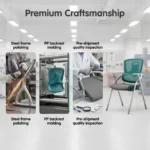 Modern Ergonomic Swivel Office Chair With Fixed Armrest And Backrest For Hotel,Classroom And School - Image 3
