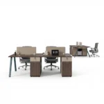 Twilight Series 2-person Wooden Metal Eco-friendly Face Staff Office Desk Open Office Workstation Privacy Divider Screen Office