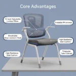 Modern Ergonomic Swivel Office Chair With Fixed Armrest And Backrest For Hotel,Classroom And School - Image 4