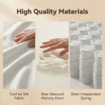 Durable Hotel Grade Foam Hybrid Mattress With Individual Pocket Spring Rolled In A Box Noiseless Breathable Bedroom Use - Image 2