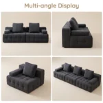 Grid Square Modular Compressed Sofa,Fabric Frameless Straight Couch,Vacuum Packed Minimalist Combination Sofa - Image 4