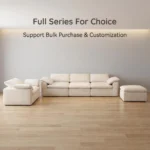 Ks010 Cloud Compressed Sofa Cotton Linen Fabric Boneless Straight Lazy Sofa Compressible Shipping Modern Minimalist Modular - Image 5