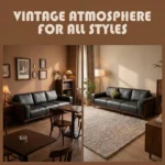 Mid- Modern Eco-leather Square Sofa Vintage Wood Frame Upholstered Couch For Hotel & Gym Use - Image 3