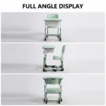 Modern C-shaped Stable Leg Adjustable Eco-friendly Student Desk Chair Set School Classroom Study Desk With Ventilated Drawer - Image 5