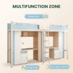 Headtree Modern Metal Bunk Bed Twin Over Twin With Guardrail For School Dormitories/hostels - Image 3