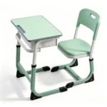 Modern C-shaped Stable Leg Adjustable Eco-friendly Student Desk Chair Set School Classroom Study Desk With Ventilated Drawer