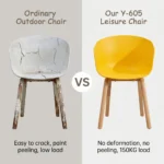 Modern Multicolor Pp Plastic Dining Chairs Stackable Lightweight Durable Portable Leisure Chair Indoor And Outdoor Daily Use - Image 6