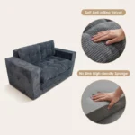 Modern Foldable Compression Sofa Bed Set Extendable Tufted Multi-functional Convertible Loveseat - Image 5