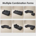 Ks007 Modern Modular Compressed Sofa Set Frameless Velvet Sectional Couch Vacuum Packed Rectangular Shape Combination Sofa - Image 5