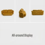 Eggshell Transformable Compressible Lazy Sofa Velvet Frameless Straight Sofa Bed Modern Irregular Dual-use Easy Shipping - Image 4