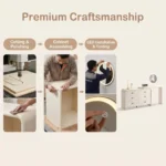 Modern Vanity Desk Drawers Adjustable Makeup Table Led Mirror Mdf Panel Dressing Table Storage Cabinet For Hotel Living Room - Image 3