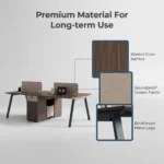 Twilight Series 2-person Wooden Metal Eco-friendly Face Staff Office Desk Open Office Workstation Privacy Divider Screen Office - Image 6