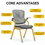Modern Ergonomic Swivel Office Chair With Fixed Armrest And Backrest For Hotel,Classroom And School - Image 3