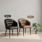 Modern Ergonomic Stackable Pu Leather Padded Dining Chair With Micro-spring Cushion Seat And Metal Legs For Hotel Use - Image 6