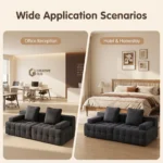 Grid Square Modular Compressed Sofa,Fabric Frameless Straight Couch,Vacuum Packed Minimalist Combination Sofa - Image 3