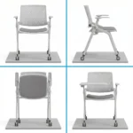 Modern Ergonomic Swivel Office Chair With Fixed Armrest And Backrest For Hotel,Classroom And School - Image 4