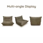 Modern Minimalist Velvet Compression Armchair Set Extendable Tufted Sofa Chair - Image 5