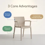 Modern Multicolor Pp Plastic Dining Chairs Stackable Lightweight Durable Portable Leisure Chair Indoor And Outdoor Daily Use - Image 4